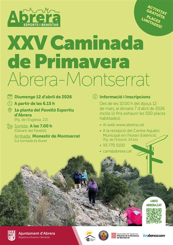 Cartell XXV Caminada de Primavera Abrera-Montserrat