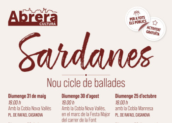 Impulsem un nou cicle de ballades de sardanes amb la col·laboració d'Abrera Sardanista