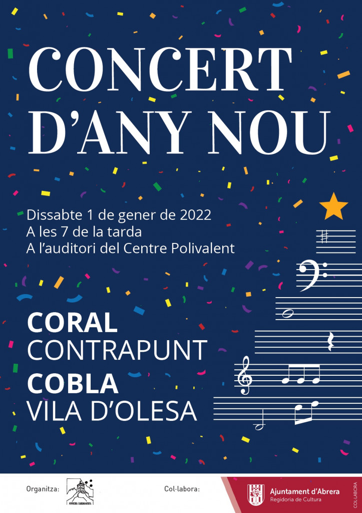 Cartell Concert d'Any Nou Abrera Sardanista 2022