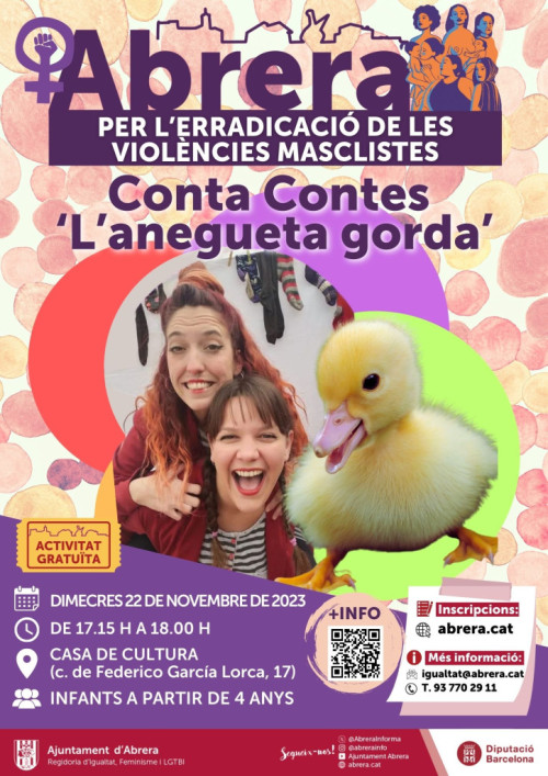25N 2023 - Cartell conta contes L'anegueta gorda