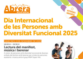 A Abrera commemorem el Dia de les Persones amb Diversitat Funcional amb l'Exposició 'Discapacitats i Drets', la lectura del manifest, música i berenar