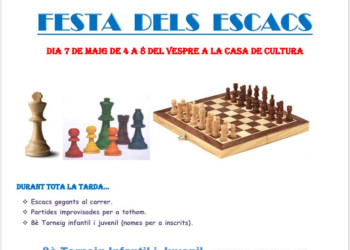 Cartell Festa dels Escacs de l'Associació Escacs d'Abrera - 7 de maig 2022