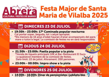 Cartell Festa Major de Santa Maria de Vilalba 2025 01