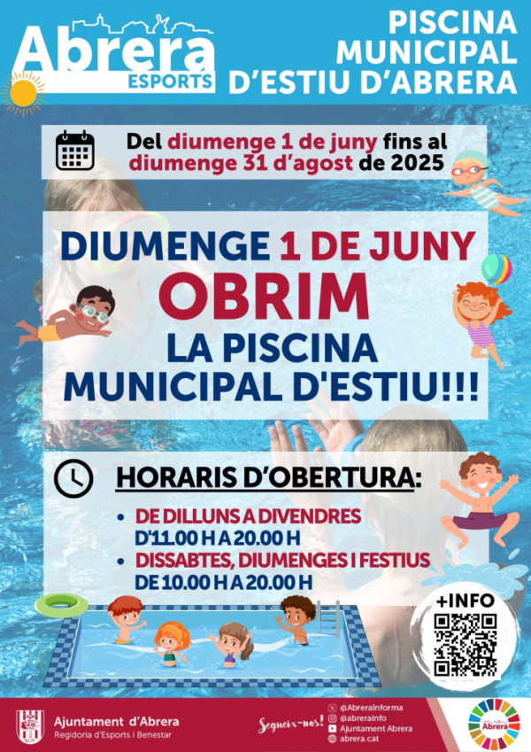 CARTELL OBERTURA PISCINA ESTIU 2025