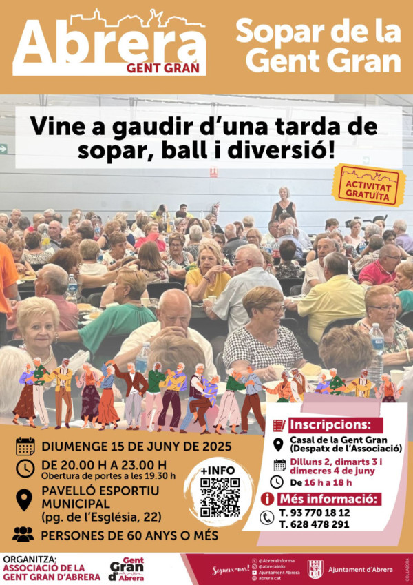 Sopar de la Gent Gran - 15 de juny de 2025