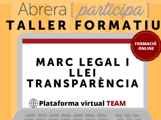 Cartell Taller Associacions Marc i Legal i Llei de Transparència 2