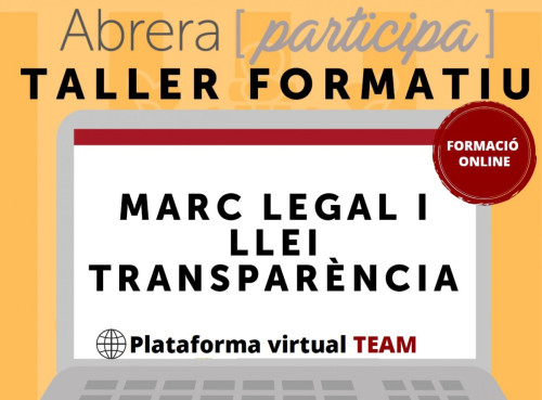 Cartell Taller Associacions Marc i Legal i Llei de Transparència 2