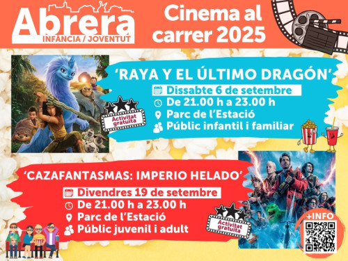 Atenció famílies! El proper mes de setembre gaudirem d'un nou cicle del 'Cinema al carrer'!