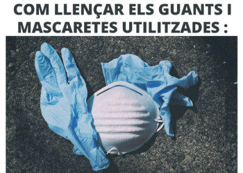 A Abrera, llencem els guants i mascaretes al contenidor de Rebuig!