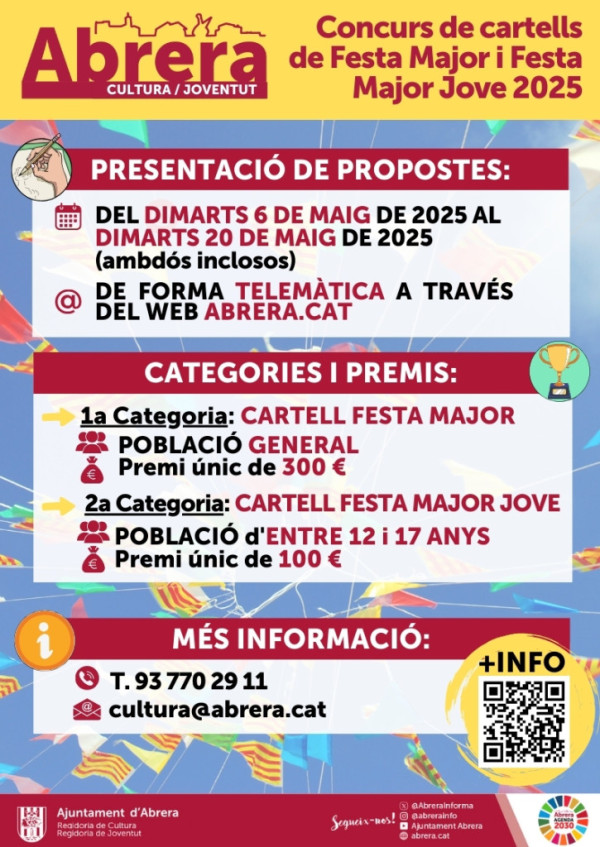concurs dels cartells de la Festa Major i la Festa Major Jove 2025 d'Abrera