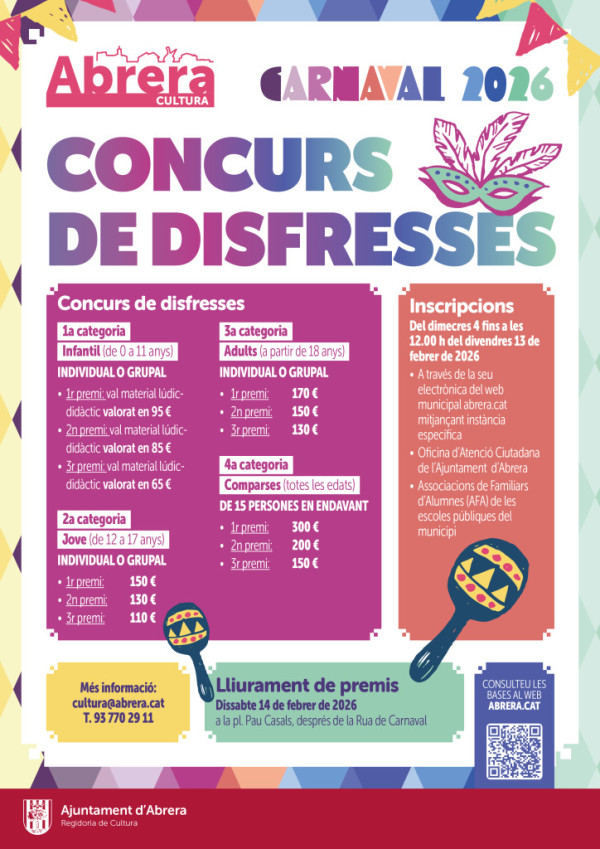 Cartell Concurs de Disfresses Carnaval 2026