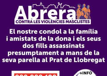Condemnem el triple assassinat masclista d'una dona i els seus fills al Prat de Llobregat i convoquem un minut de silenci a les 12 h davant l'Ajuntament