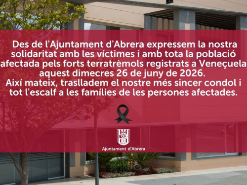 Ens solidaritzem amb les víctimes dels terratrèmols a Veneçuela i facilitem informació sobre les vies de col·laboració amb ONG com Creu Roja i Càritas
