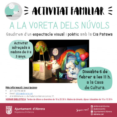 Gaudeix de l'espectacle "A la voreta dels núvols" de la cia. Patawa!