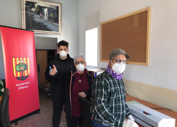 Abrera Soliària. Desinfecció de mascaretes