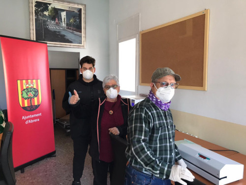 Abrera Soliària. Desinfecció de mascaretes