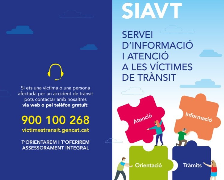 Des del Departament de Mobilitat fem difusió dels recursos que ofereix el Servei Català de Trànsit en els sinistres de trànsit