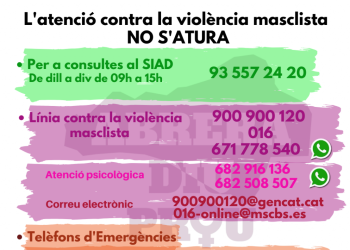 Estàs confinada, però NO ESTÀS SOLA!