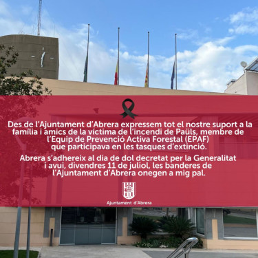 Dia oficial del dol víctima incendi Paüls. 11.07.25