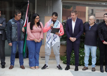 Abrera acull una concentració per la pau i l’alliberament de la Global Sumud Flotilla