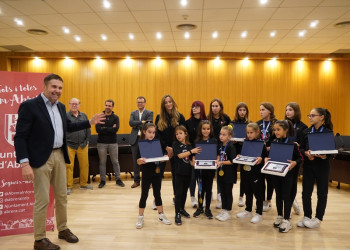 Lliurem els reconeixements esportius a les gimnastes de l'Abrera Gimnàstic Club pels èxits assolits als Campionats d'Espanya de Gimnàstica Artística d'aquest estiu