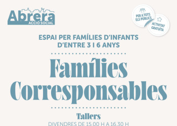Atenció, famílies! Inscripcions obertes per als tallers 'Vincles, espais d'acompanyament familiar' en l'etapa de 3 a 6 anys