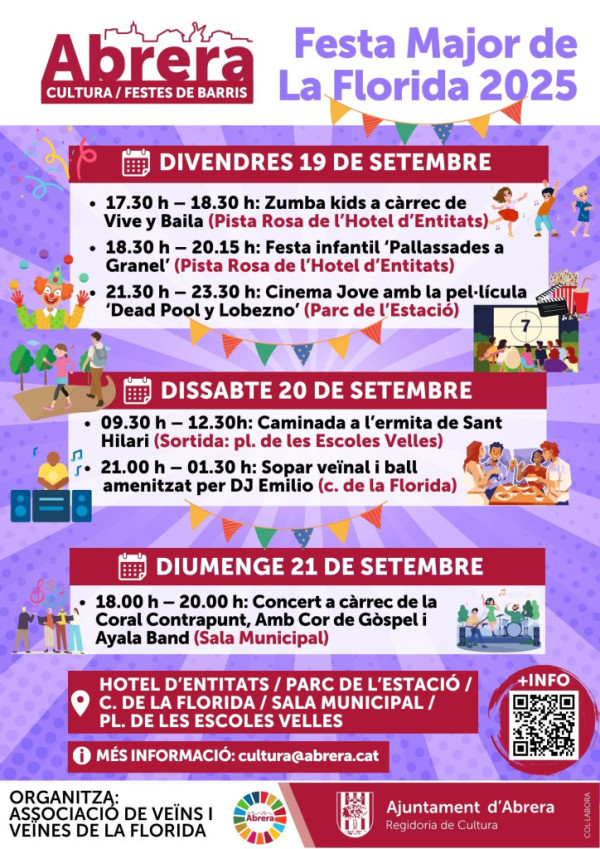 Cartell Festa Major del barri de La Florida 2025