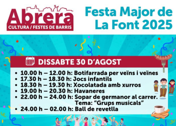 Cartell Festa Major carrer de La Font 2025
