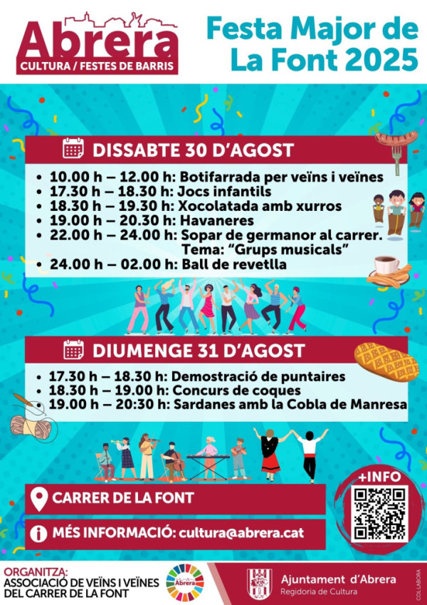 Cartell Festa Major carrer de La Font 2025