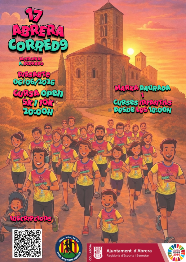Cartell 17a Cursa Abrera Corre D9 del Club d'Atletisme d'Abrera