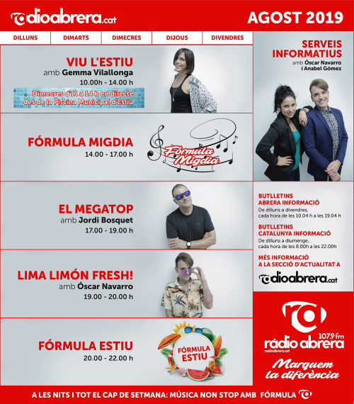 graella agost 2019 ràdio abrera