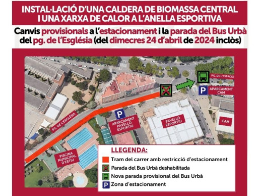 Abrera + Sostenible! Iniciem les obres per a la instal·lació d’una caldera de biomassa central i una xarxa de calor per als equipaments esportius d’Abrera