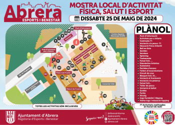 Abrera amb l'esport! El dissabte 25 de maig, us esperem a la Mostra Local d'Activitat Física, Salut i Esport, amb activitats inclusives per a tothom