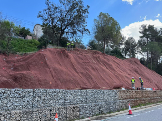 Obres de protecció en un talús a la carretera BV-1201 per a la millora de la seguretat viària i evitar despreniments del terreny