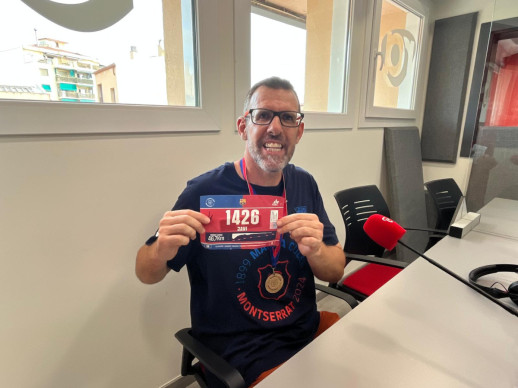 L'abrerenc Javier González participa en la Marxa Culer, una caminada inclusiva de 46,7 Km entre Sant Joan Despí i Montserrat