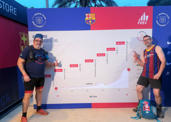 L'abrerenc Javier González participa en la Marxa Culer, una caminada inclusiva de 46,7 Km entre Sant Joan Despí i Montserrat