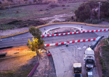 Segueixen a bon ritmes les obres de la nova rotonda per a la millora de la intersecció de les carreteres BV-1201 i BV-1202, als barris de Vilalba