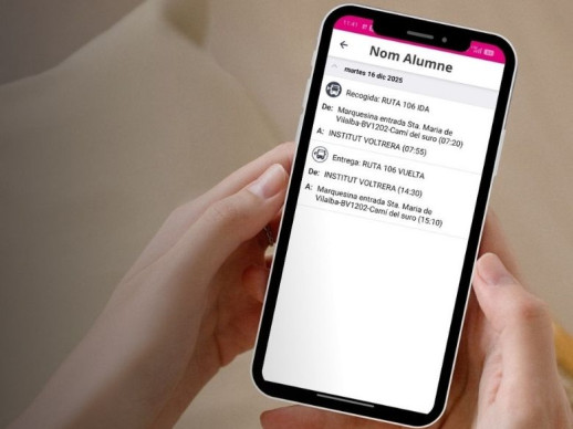 Fem difusió de la nova eina digital per a les famílies usuàries del servei de transport escolar