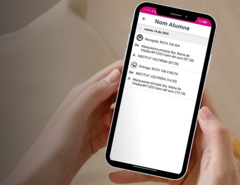 Fem difusió de la nova eina digital per a les famílies usuàries del servei de transport escolar