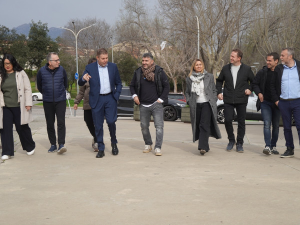 Rebem la visita de l’alcalde de Sant Vicenç de Castellet, Dani Mauriz, i el regidor d'Esports, Toni Calveras per conèixer el nostre model gestió esportiva en espais sostenibles