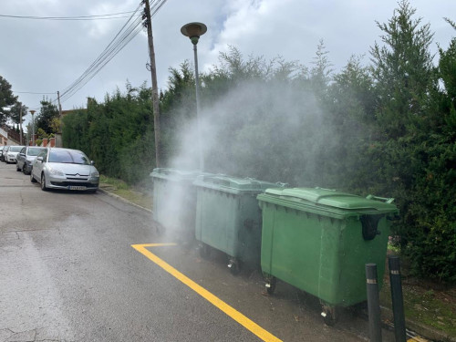 Continuem realitzant diferents treballs de desinfecció a la via pública, a equipaments municipals i als contenidors del nucli urbà i dels barris