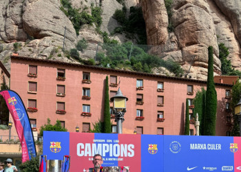 L'abrerenc Javier González participa en la Marxa Culer, una caminada inclusiva de 46,7 Km entre Sant Joan Despí i Montserrat