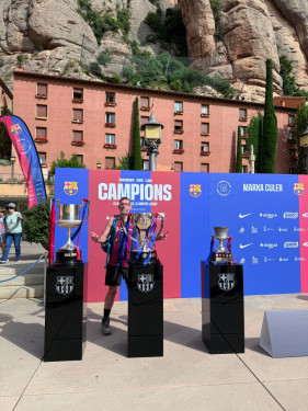 L'abrerenc Javier González participa en la Marxa Culer, una caminada inclusiva de 46,7 Km entre Sant Joan Despí i Montserrat