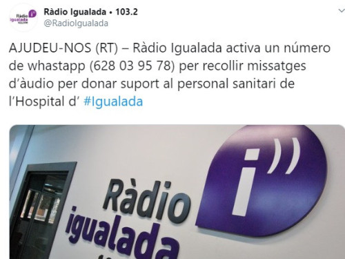 Campanya suport Ràdio Igualada