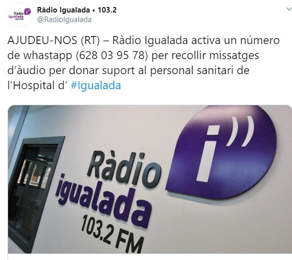 Campanya suport Ràdio Igualada