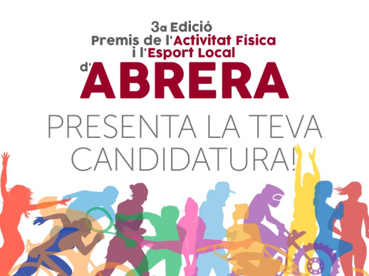 Abrera amb l'esport! Convoquem els 3rs Premis de l'Activitat Física i l'Esport Local, que compten amb deu categories. Presenteu-hi la vostra candidatura!