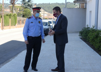 Visita institucional dels comandaments Regió Metropolitana Sud del Cos dels Mossos d'Esquadra a la comissaria de la Policia Local d'Abrera 23-03-2021