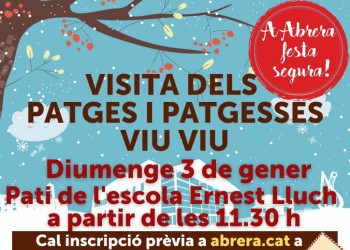 Cartell cita prèvia per la visita dels Patges i Patgesses Viu-Viiu el 03/12/2020
