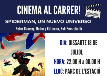El dissabte, torna el Cinema al carrer al Parc de l'Estació amb "Spiderman, un Nuevo universo"