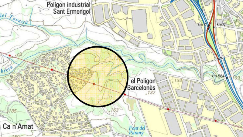 Accés restringit des del c. de Salvador Seguí amb el camí dels Sagraments per treballs de reparació en la vía pública